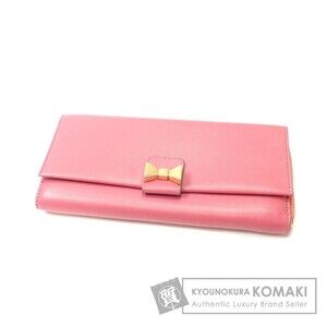 CHLOE Ribbon Long Wallet Leather